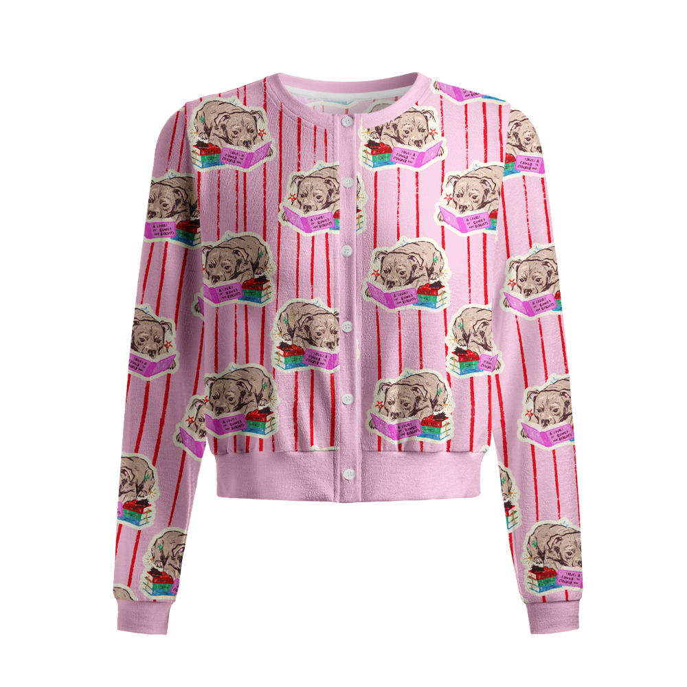 Pagewings Fantasy Reader Crew Neck Cardigan Sweaters
