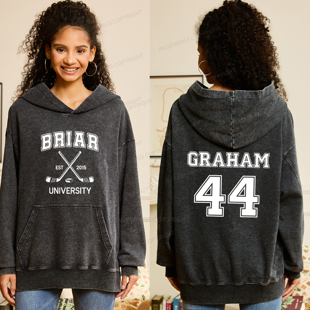Pagewings Hockey Romance Unisex Washed Hoodie