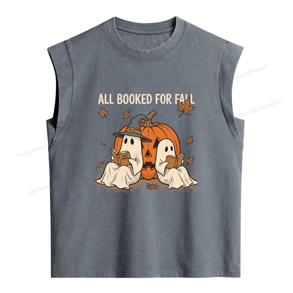 Pagewings All Booked For Fall Women's Washed Tank Top