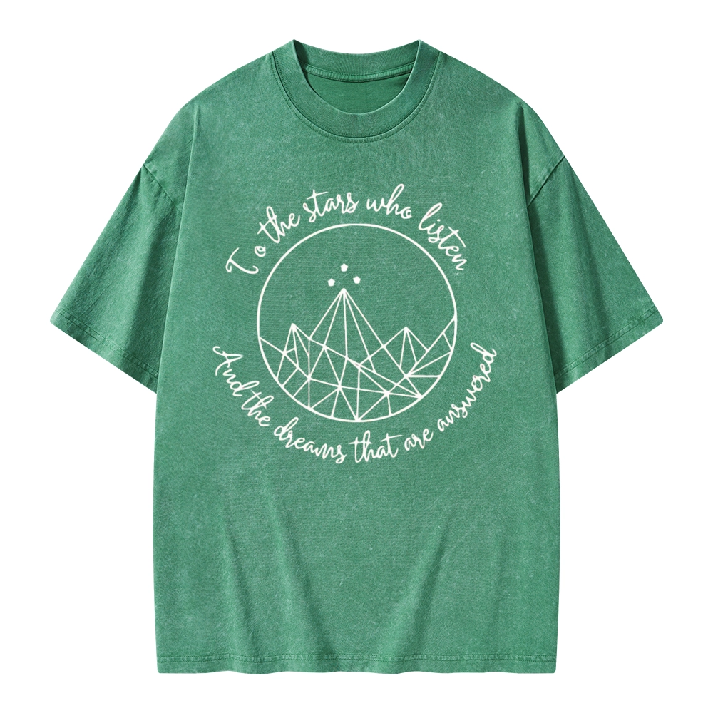 Pagewings To The Stars Who Listen Unisex Washed T-shirt