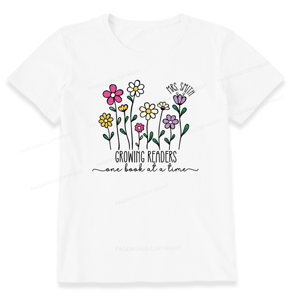 Pagewings Personalized Reading Teacher Bookish Unisex Classic T-shirt