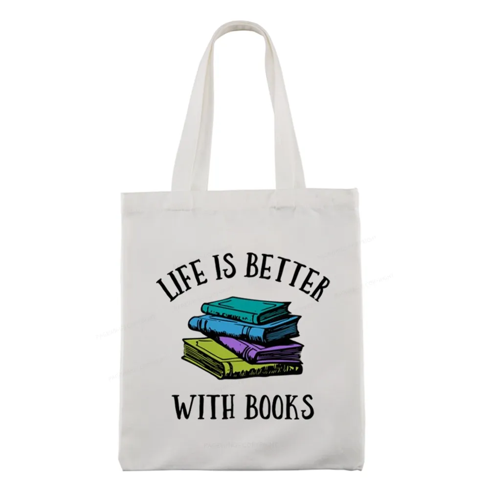 Pagewings Life's Better With Books Tote Bag