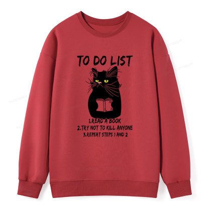 Pagewings Black Cat To Do List Unisex Classic Sweatshirt