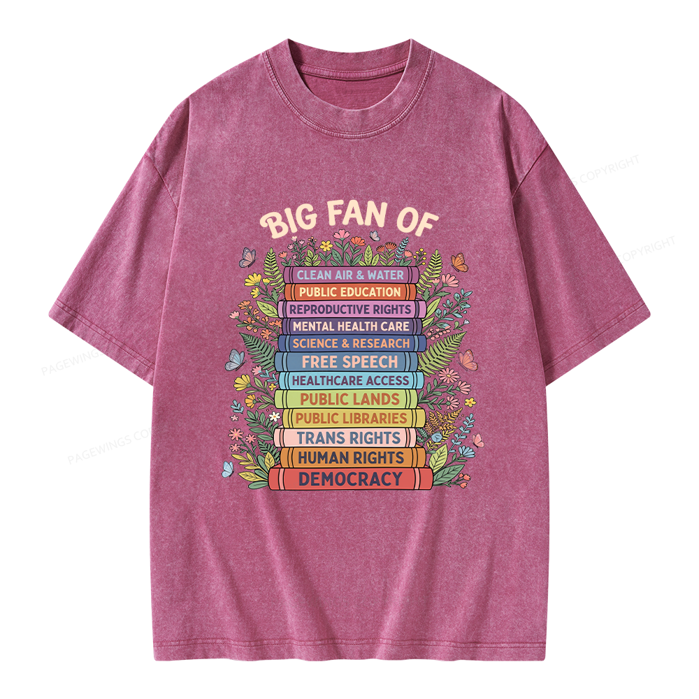 Pagewings Progressive Book Unisex Washed T-shirt