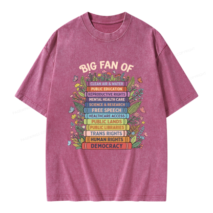 Pagewings Progressive Book Unisex Washed T-shirt