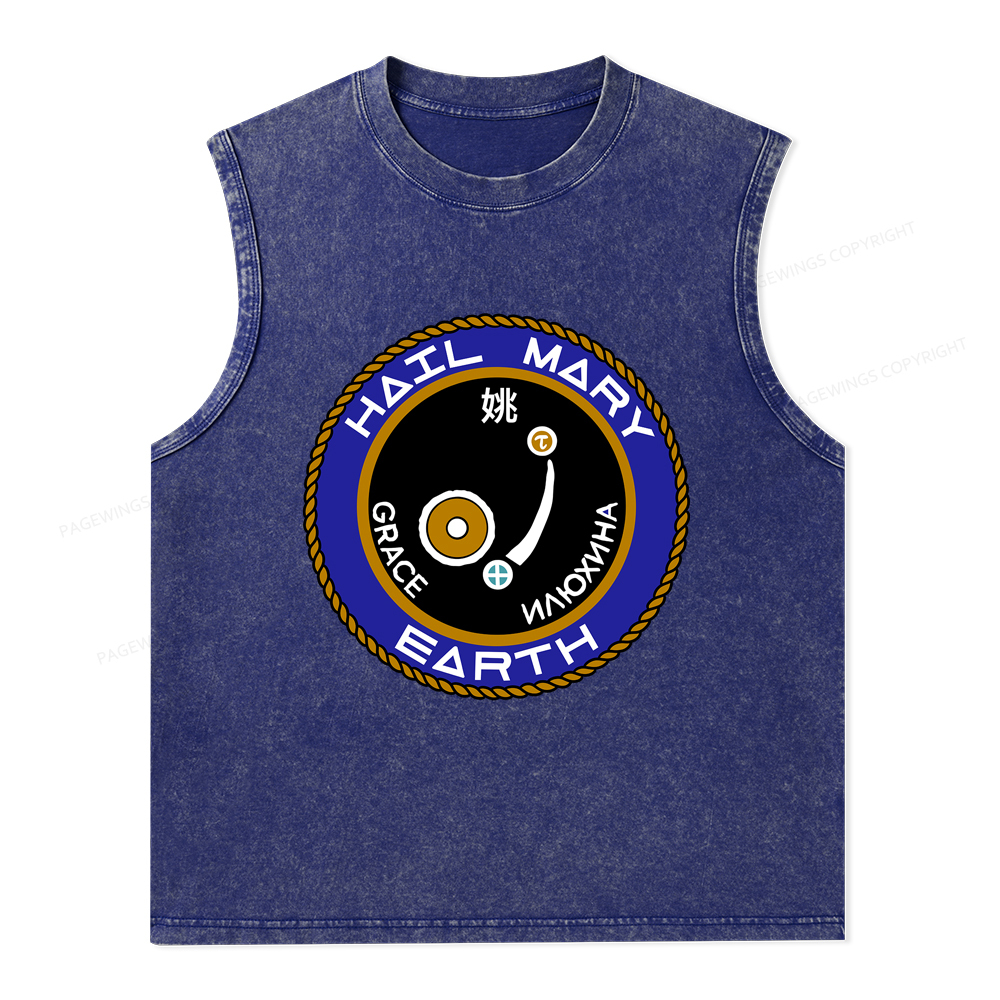 Pagewings Mission Patch Unisex Washed Tank Top
