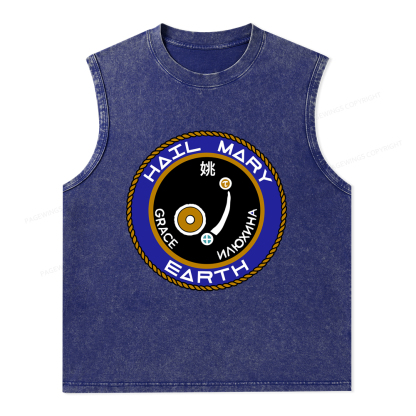 Pagewings Mission Patch Unisex Washed Tank Top