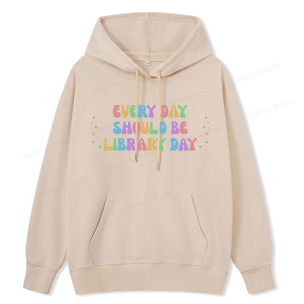 Pagewing Every Day Should Be Library Day Unisex Classic Hoodie