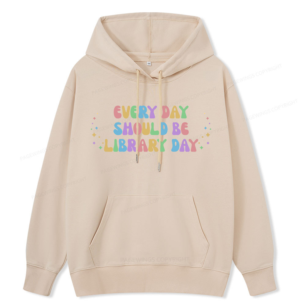 Pagewing Every Day Should Be Library Day Unisex Classic Hoodie