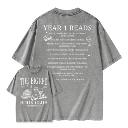 Pagewings Personalized Book Club Unisex Washed T-shirt