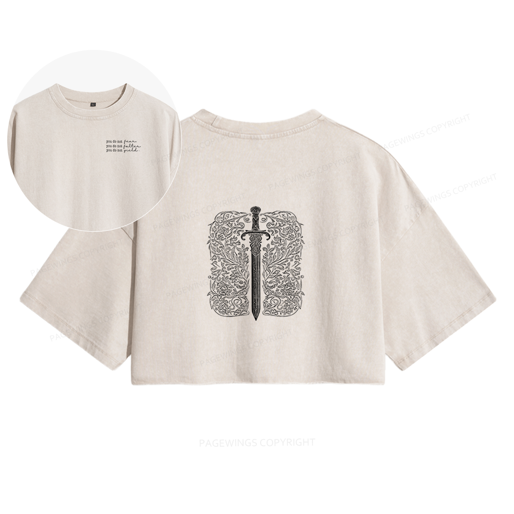 Pagewings You Do Not Yield Women's Washed Cropped T-shirt