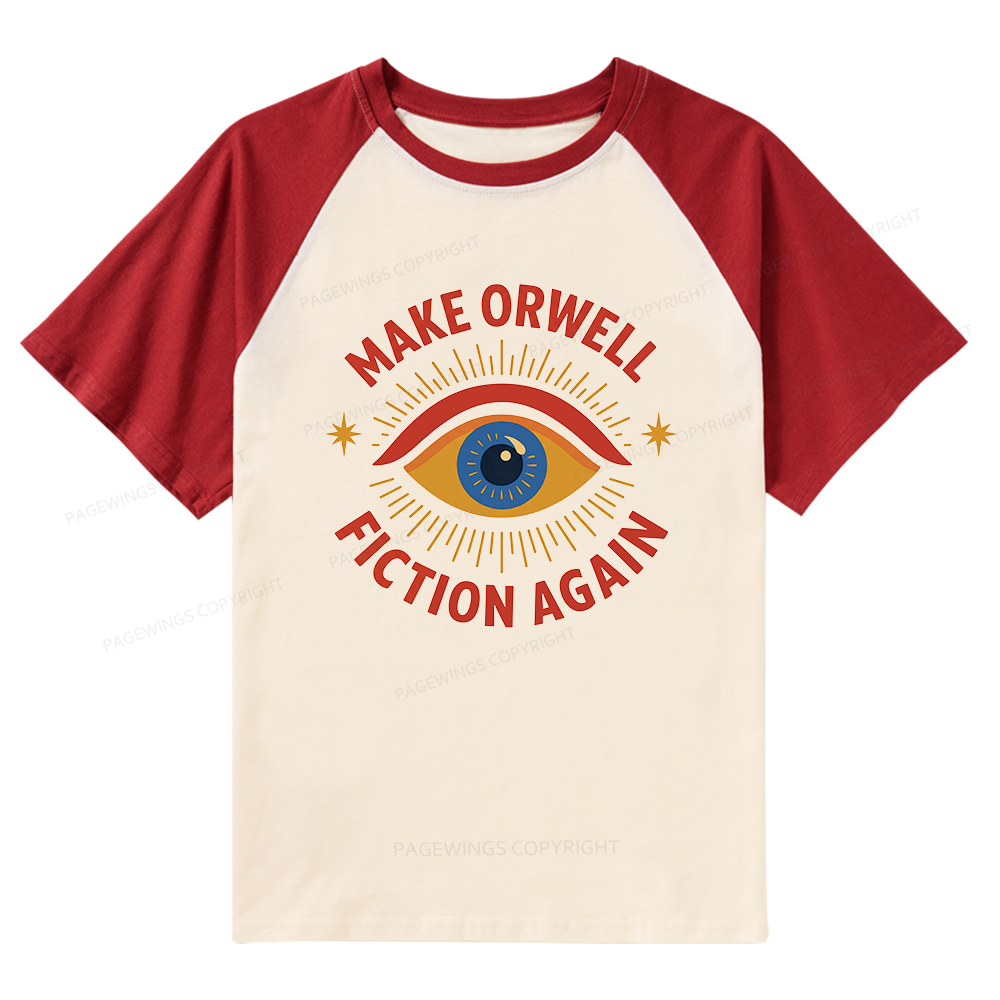 Pagewings Dystopia Quote Raglan T-shirt