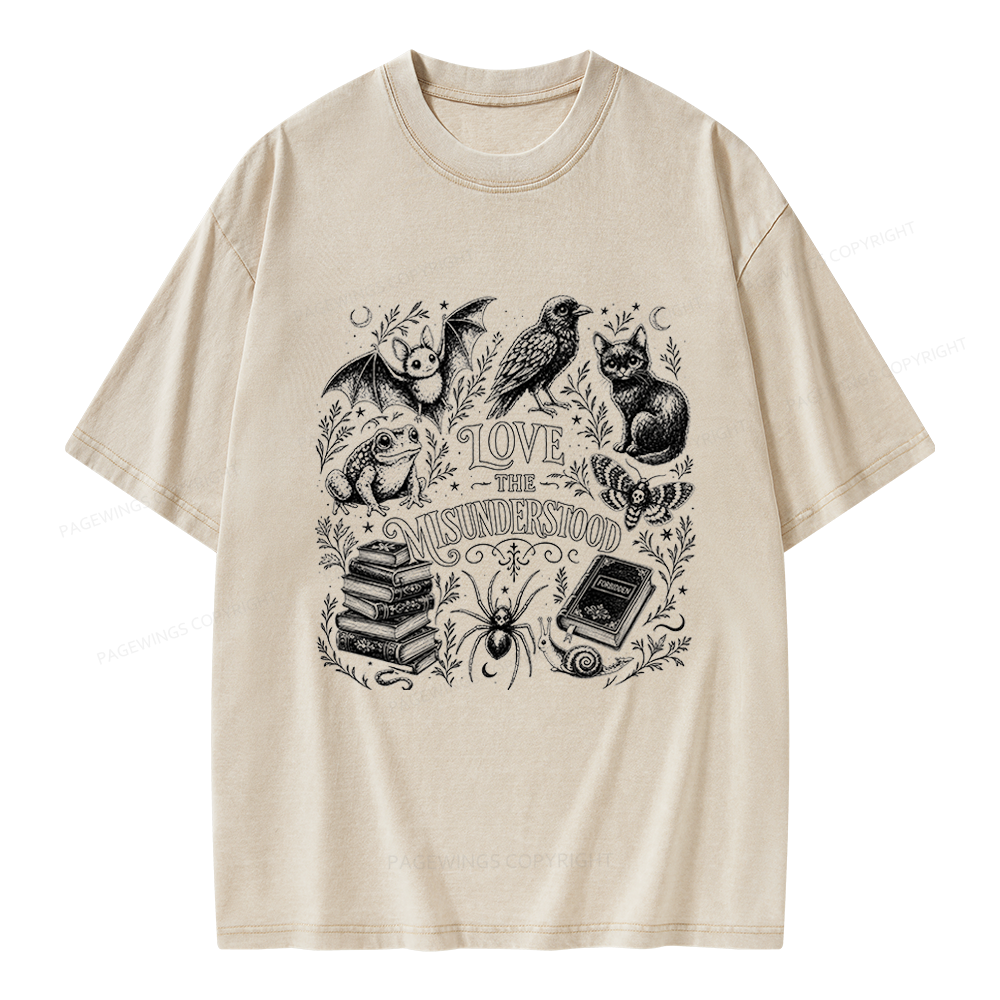 Pagewings Love The Misunderstood Unisex Washed T-shirt