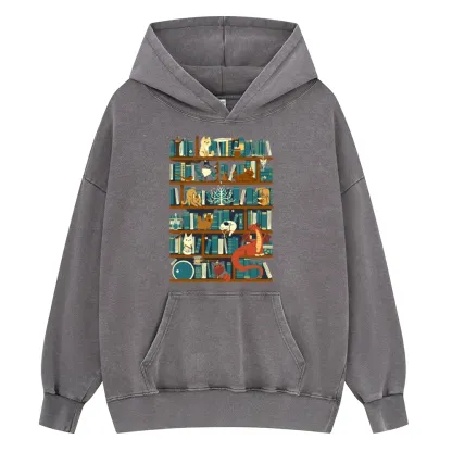Pagewings Library of the Ring Unisex Washed Hoodie