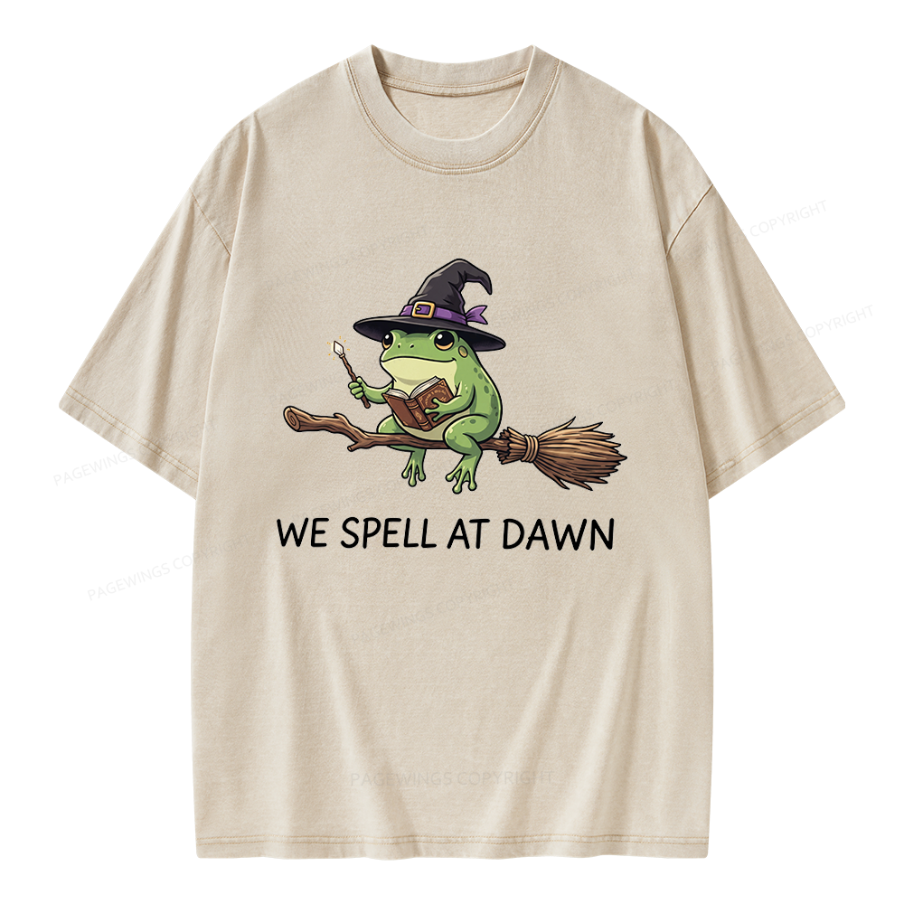 Pagewings We Spell At Dawn Unisex Washed T-shirt