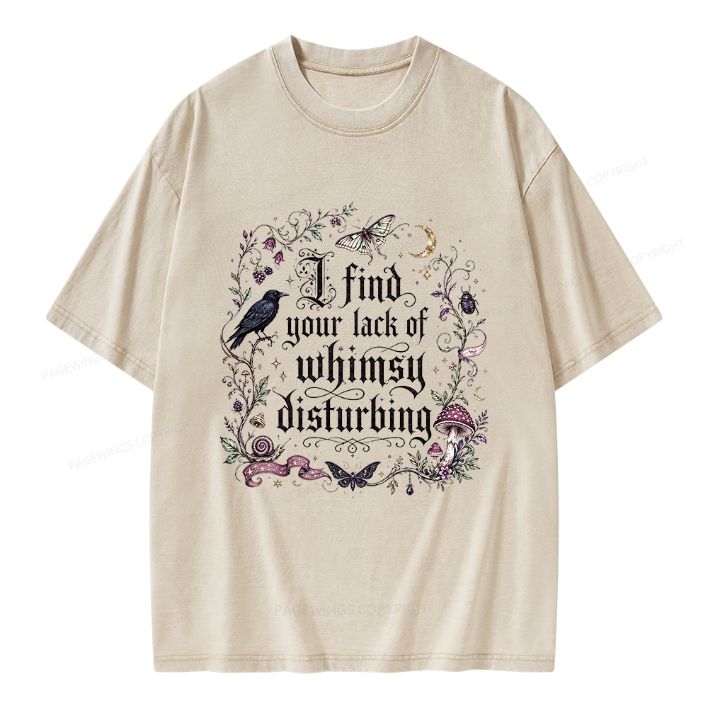 Pagewings Lack of Whimsy Unisex Washed T-shirt