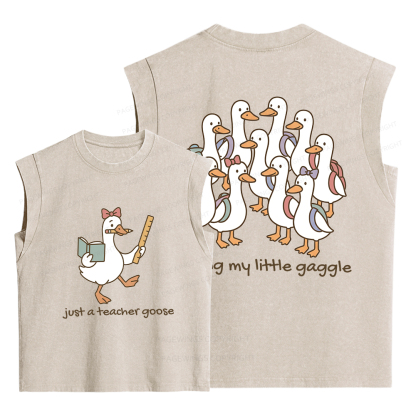 Pagewings Leading My Little Gaggle Women's Washed Tank Top