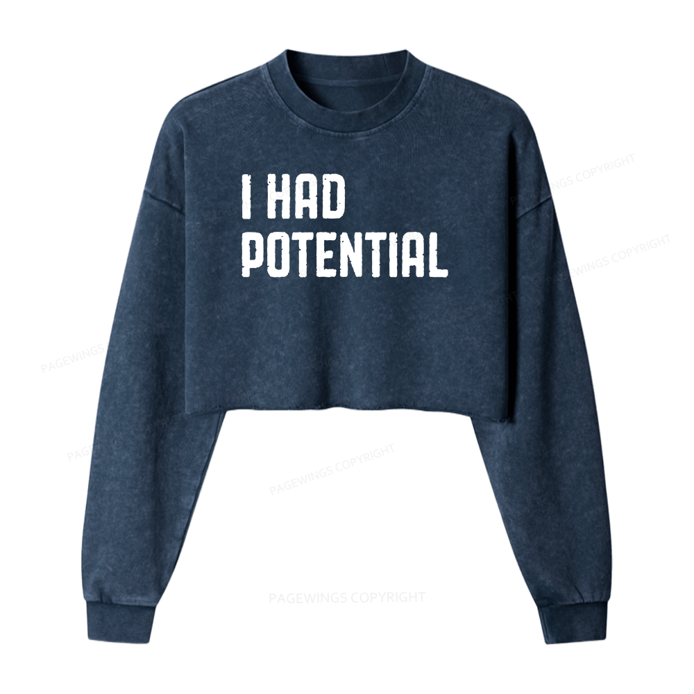Pagewings Sci-Fi Bookish Washed Crop Sweatshirt
