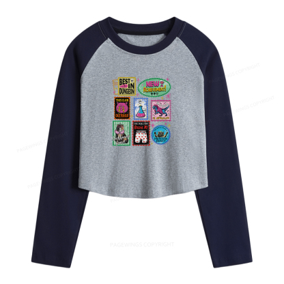 Pagewings New Achievement Women Long Sleeve Crop Raglan T-shirt