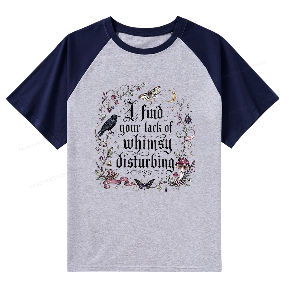 Pagewings Lack of Whimsy Raglan T-shirt