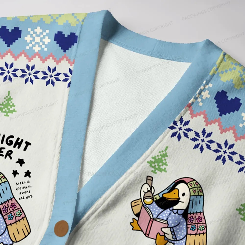 Pagewings Late Night Reader Club Unisex Ugly Cardigan Sweaters