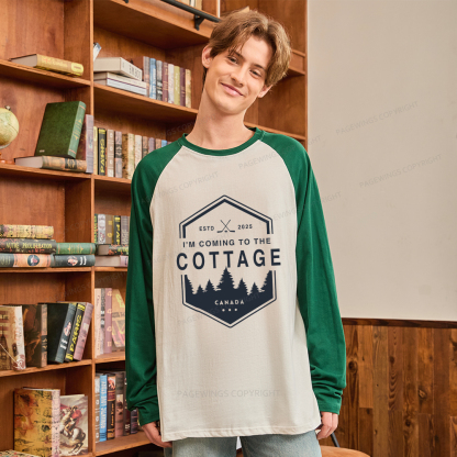 Pagewings Coming To The Cottage Long Sleeve Raglan T-shirt