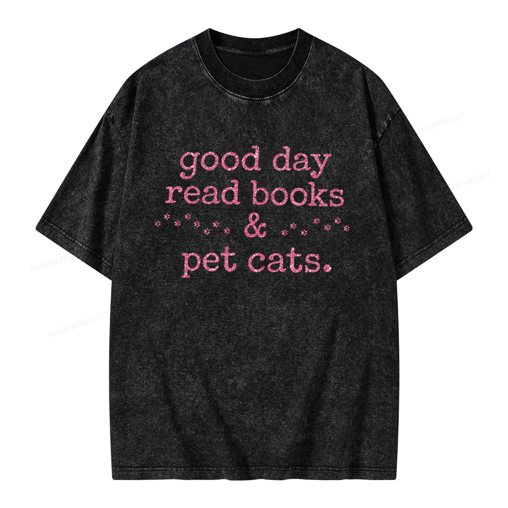 Pagewings Happy People Read Books Unisex Washed T-shirt