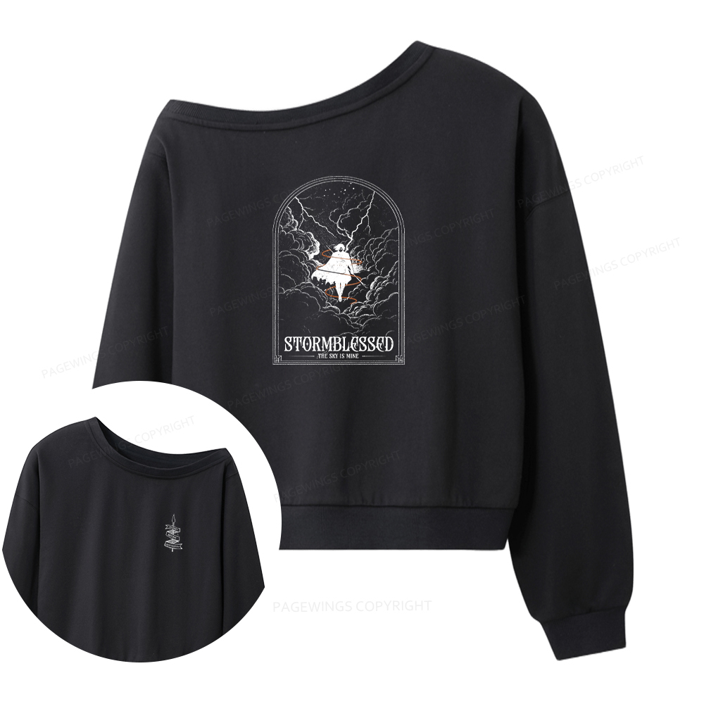 Pagewings Stormblessed Women Off Shoulder Sweatshirt