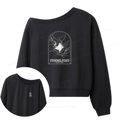 Pagewings Stormblessed Women Off Shoulder Sweatshirt