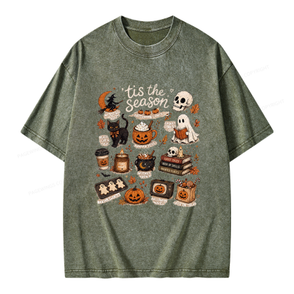 Pagewings Tis The Season Unisex Washed T-shirt