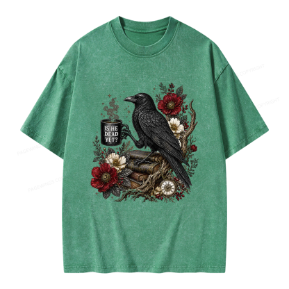 Pagewings Is He Dead Yet Unisex Washed T-shirt