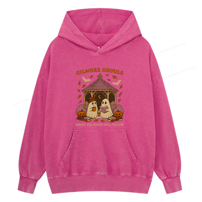 Pagewings Gilmore Ghouls Unisex Washed Hoodie