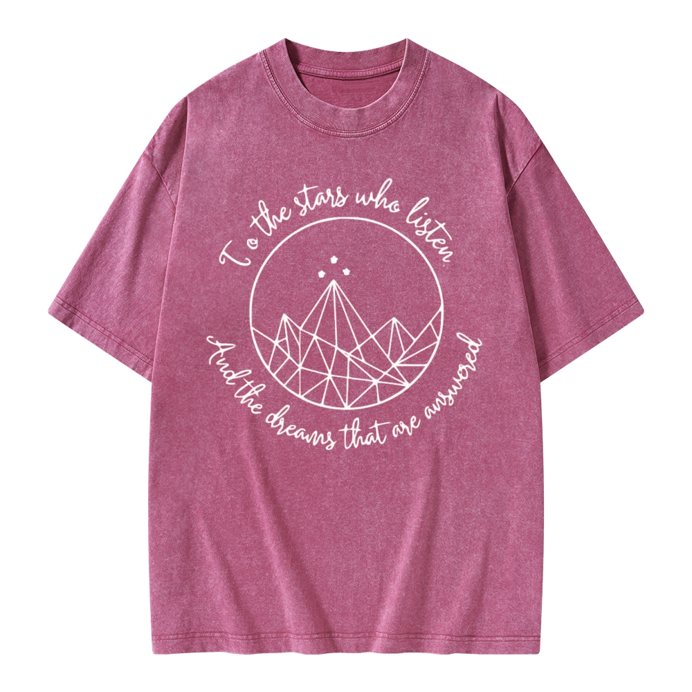 Pagewings To The Stars Who Listen Unisex Washed T-shirt