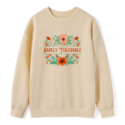 Pagewings Barely Tolerable Book Lover Unisex Classic Sweatshirt