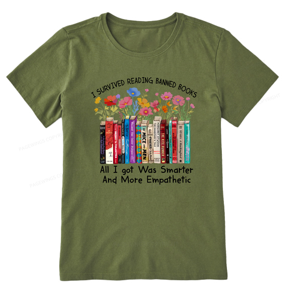 Pagewings Survived Banned Books Got Smarter Unisex Classic T-shirt