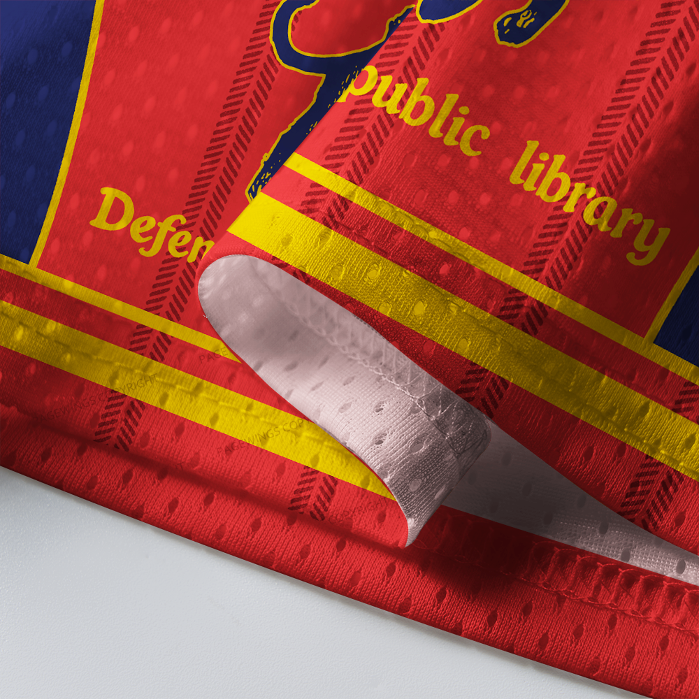 Pagewings Personalized Defend The Public Library Unisex Mesh Jersey