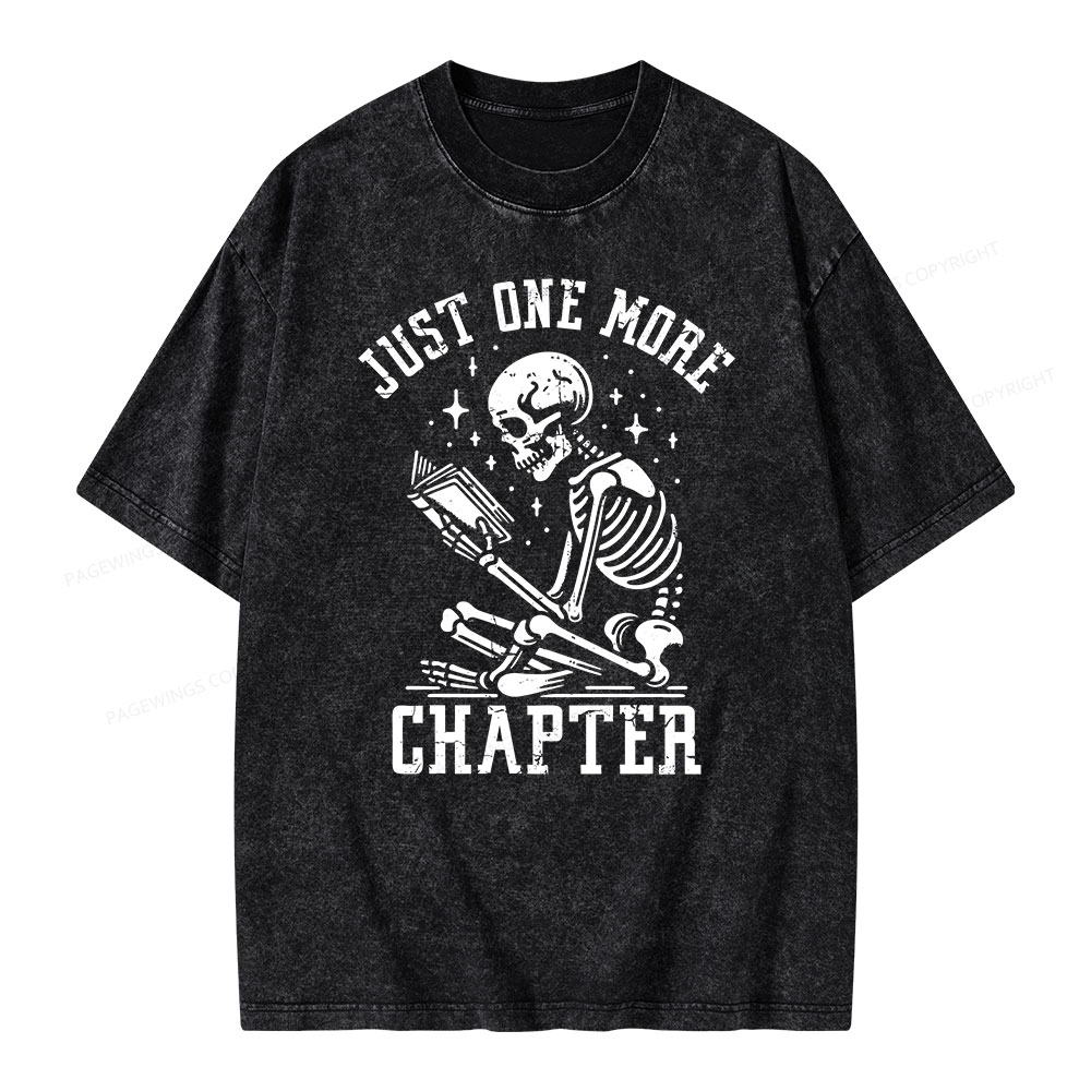 Pagewings Just One More Chapter Unisex Washed T-shirt