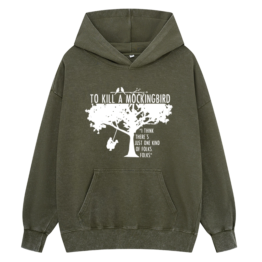 Pagewings To Kill a Mockingbird Unisex Washed Hoodie