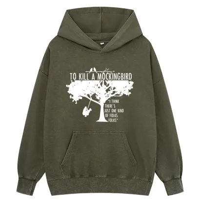 Pagewings To Kill a Mockingbird Unisex Washed Hoodie