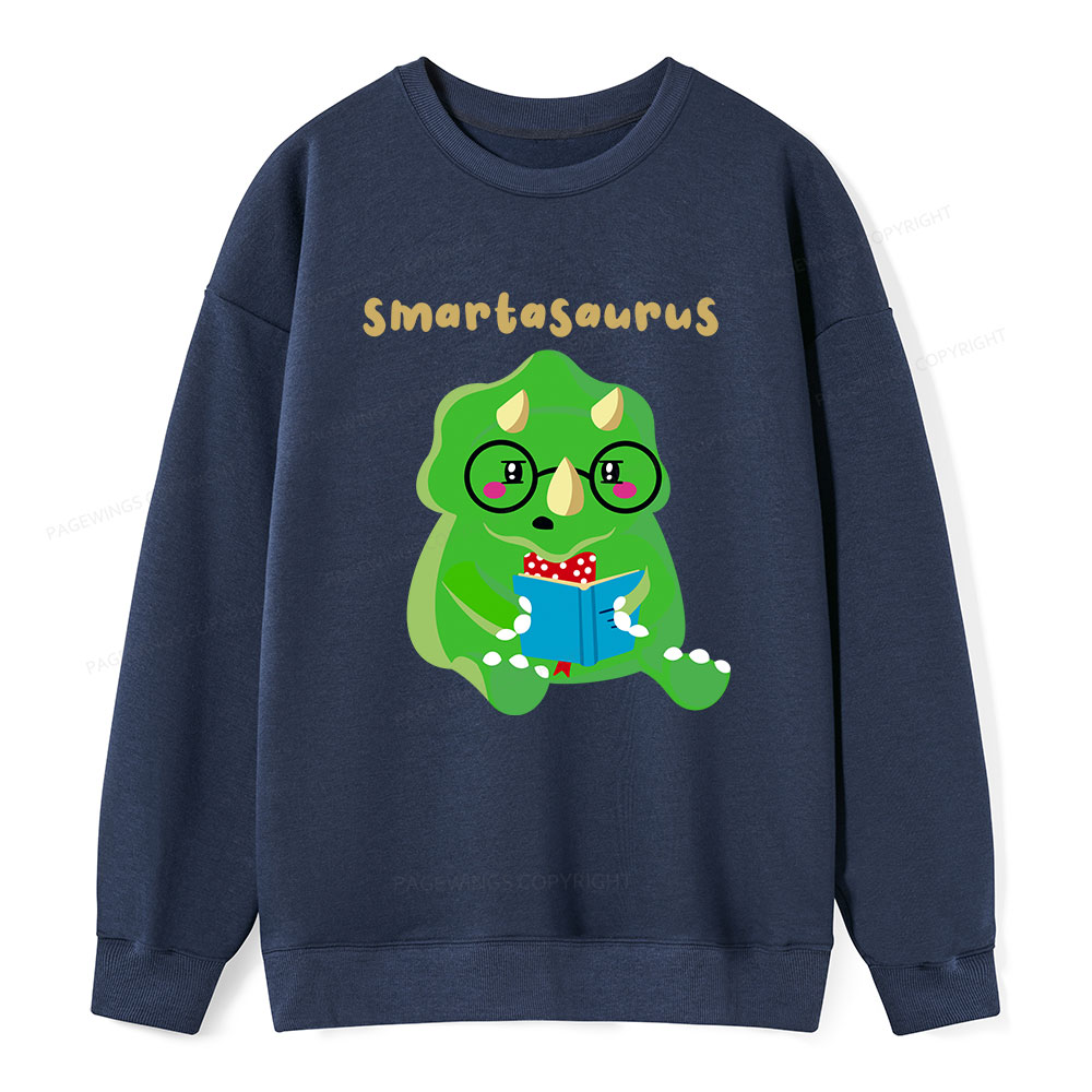 Pagewing Smart Dinosaur Is Reading Seriously Unisex Classic Sweatshirt
