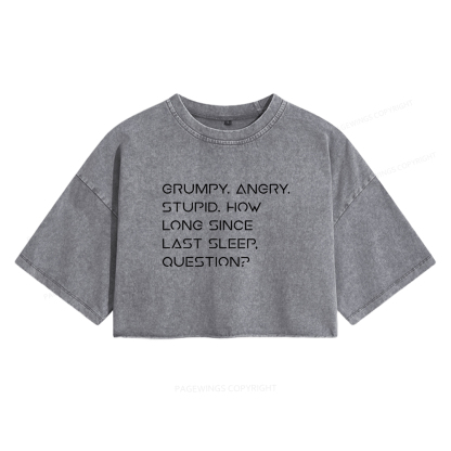 Pagewings Sci-Fi Women's Washed Cropped T-shirt