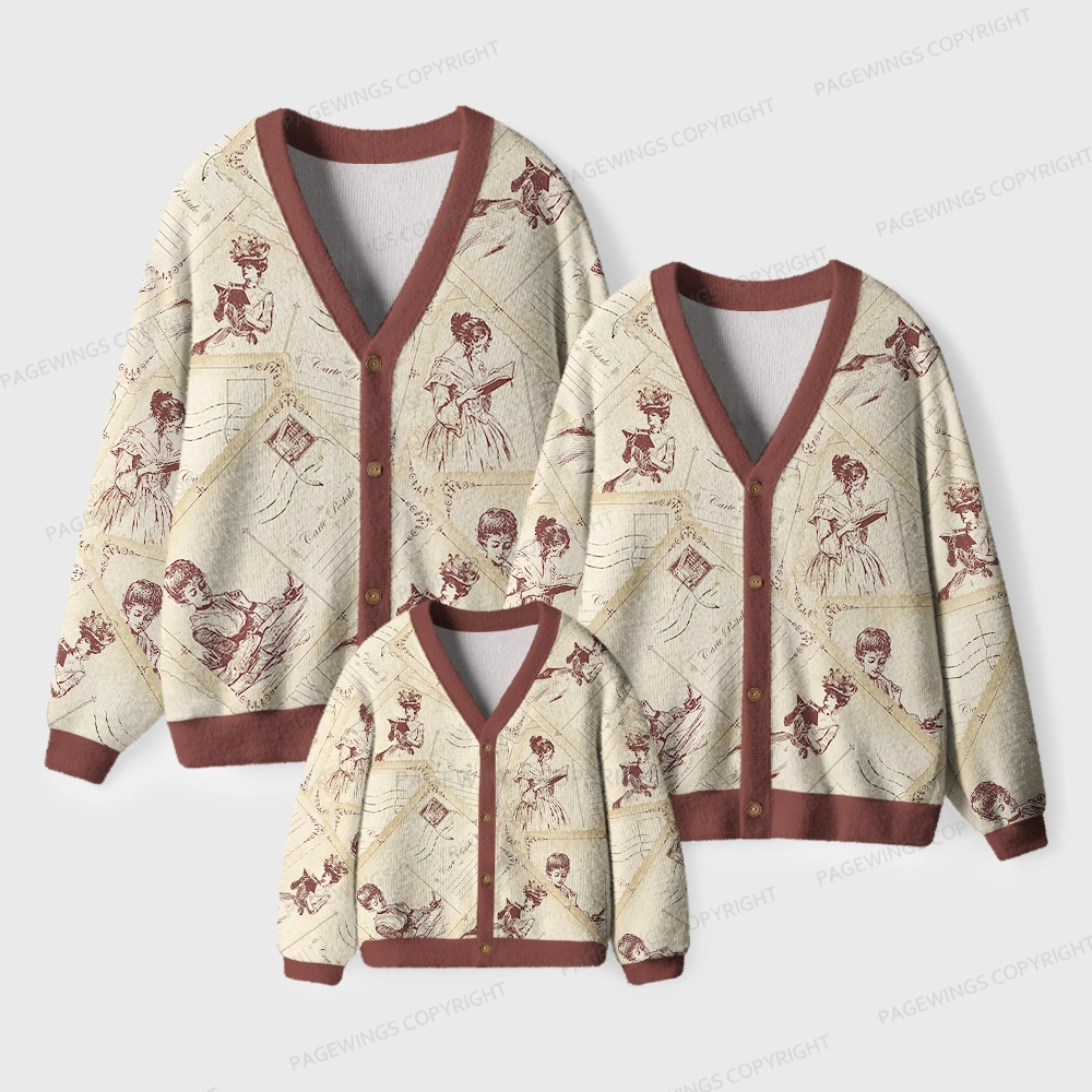 Pagewings Literature Unisex Ugly Cardigan Sweaters