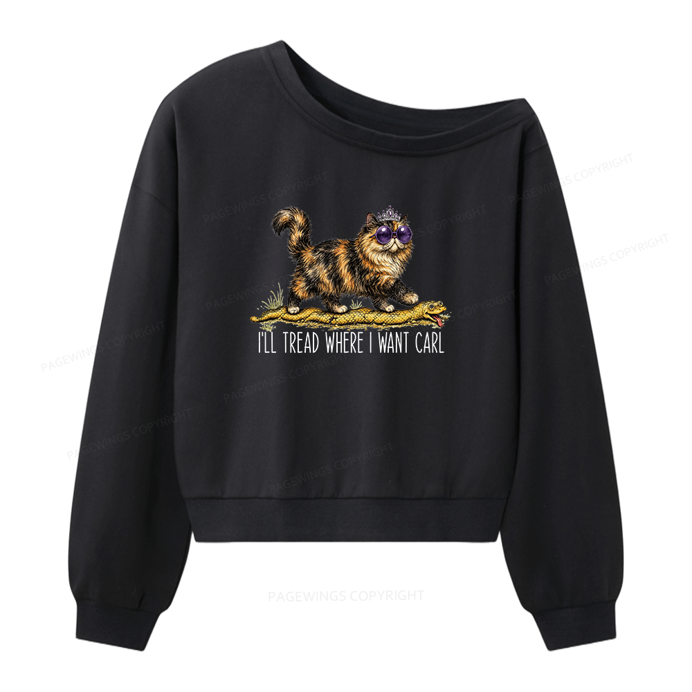 Pagewings Sci-Fi Reading Women Off Shoulder Sweatshirt