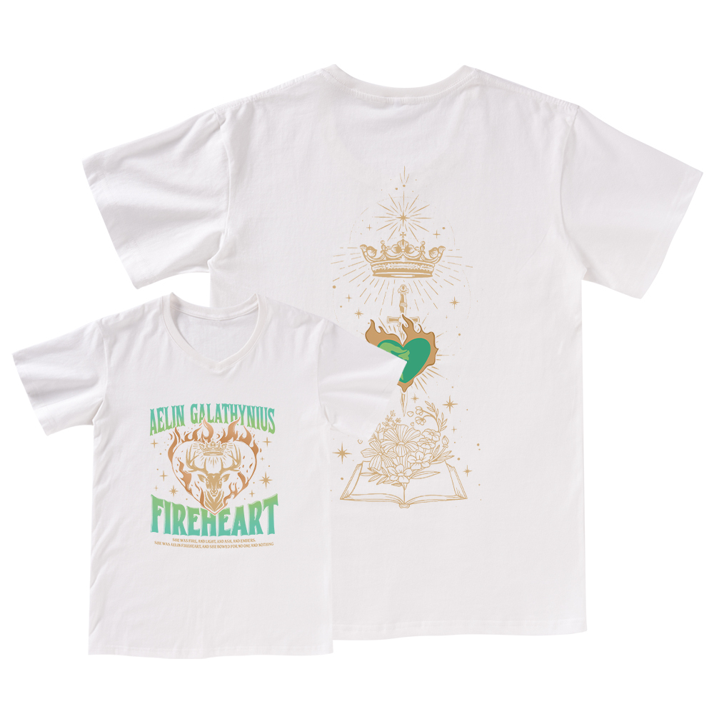 Pagewings Aelin Galathynius Fireheart V-neck T-shirt