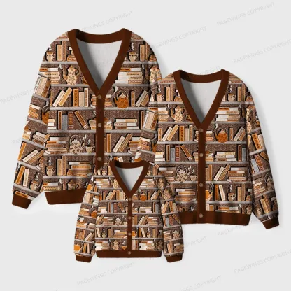 Pagewings Bookworm Unisex Ugly Cardigan Sweaters