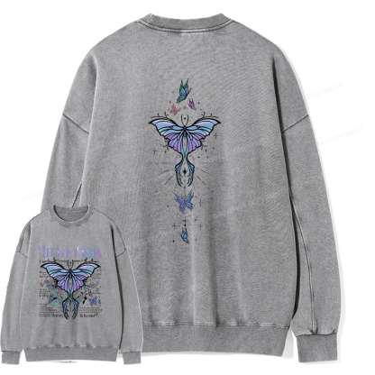 Pagewings Fantasy Bookish Unisex Washed Sweatshirt
