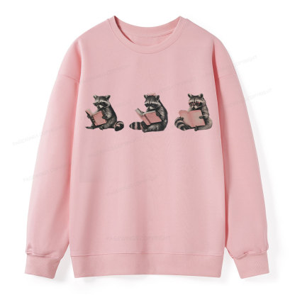 Pagewings Funny Raccoon Bookish Gift Unisex Classic Sweatshirt
