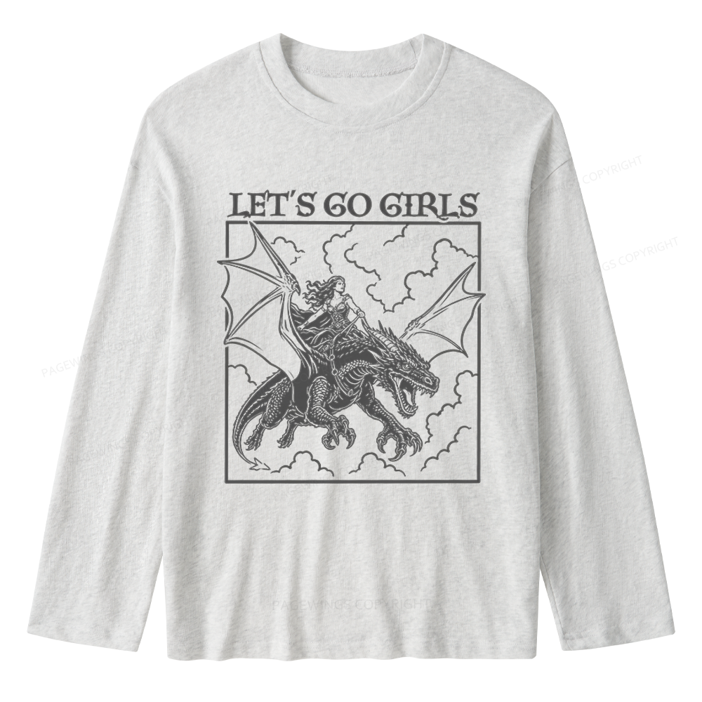 Pagewing Let's Go Girls Unisex Lightweight Long Sleeve T-Shirt