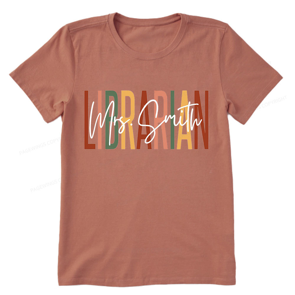 Pagewing Personalized Librarian Unisex Classic T-shirt