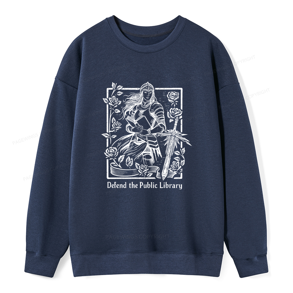 Pagewings Defend The Public Library Unisex Classic Sweatshirt
